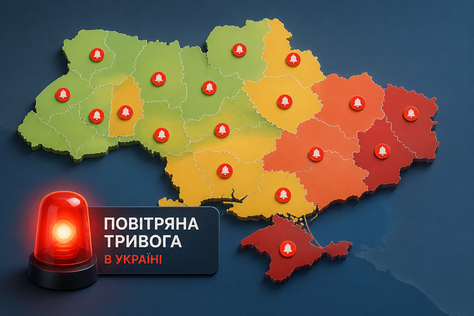 карта воздушной тревоги в украине — иллюстрация к статье «карта воздушной тревоги в украине»