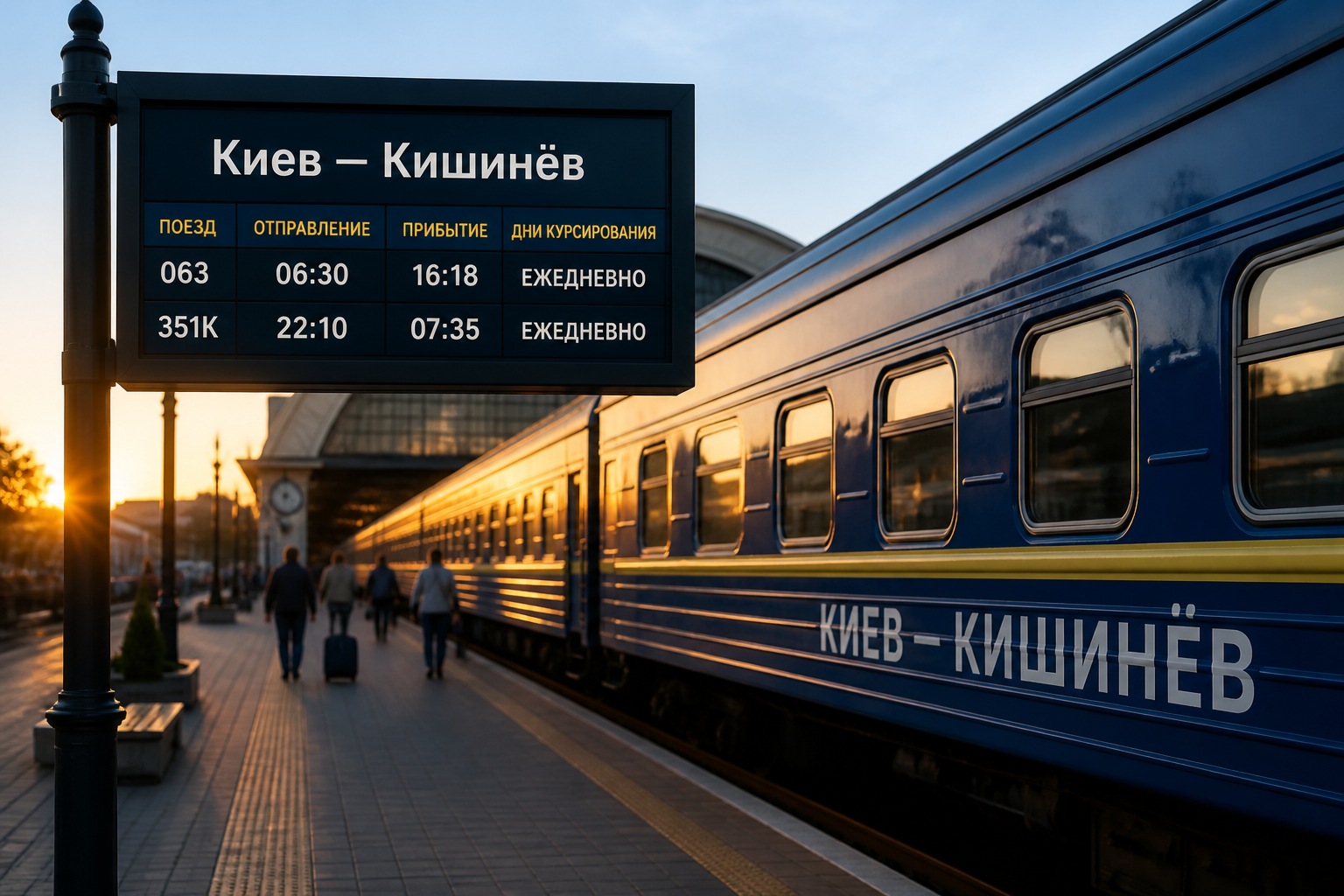 Расписание поезда Киев — Кишинёв в 2026 году — иллюстрация к статье «киев кишенев поезд расписание и график»