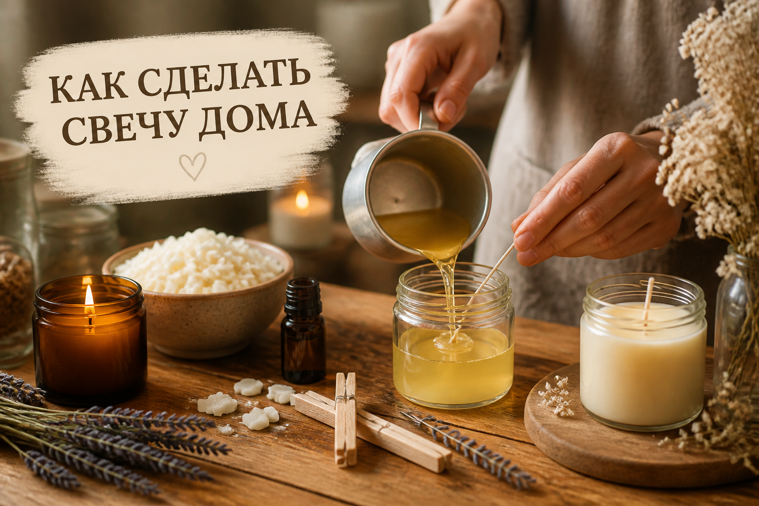 как сделать свечу дома — иллюстрация к статье «как сделать свечу дома»