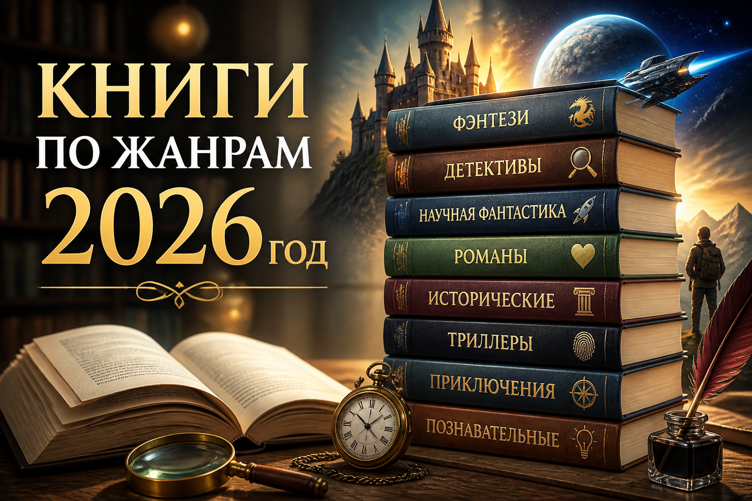 Книги по жанрам 2026 год: что читать и на что ориентироваться