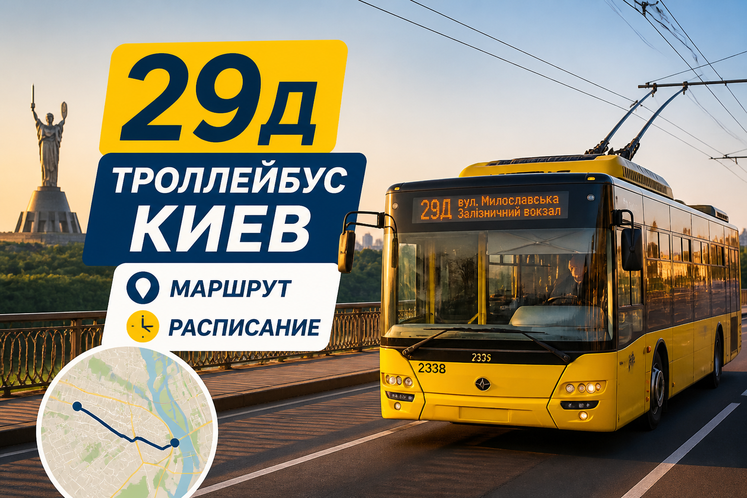 29д троллейбус Киев: маршрут, остановки и расписание