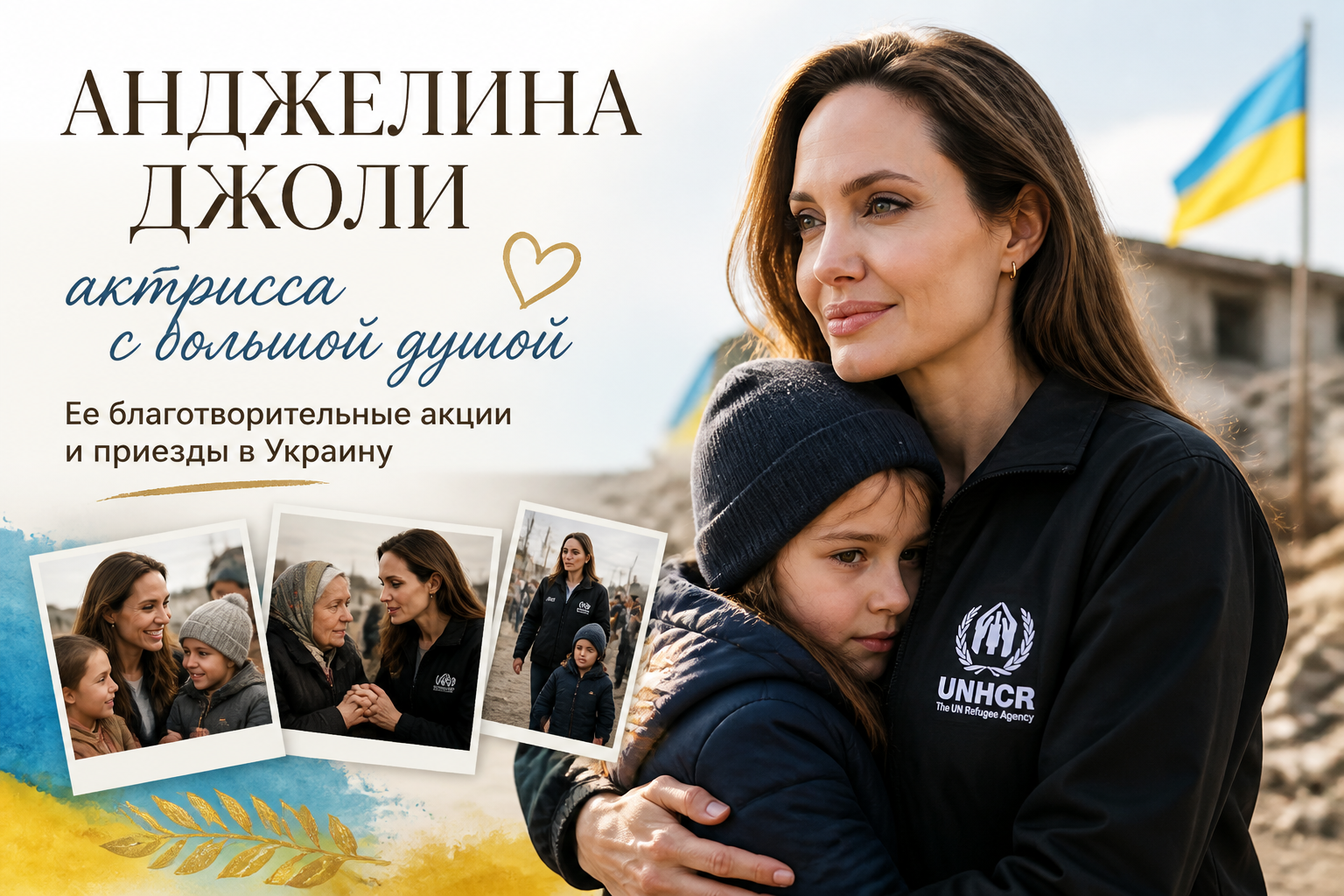 Анджелина Джоли: благотворительность и визит в Украину
